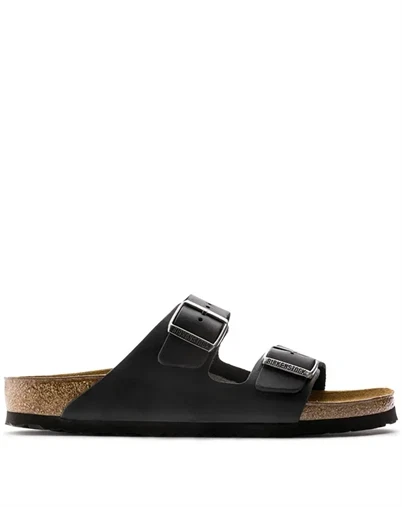 Birkenstock - Arizona Oiled Leather Sandal - Black